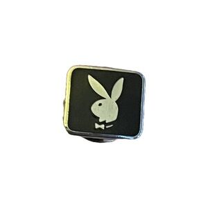 Vintage Playboy Bunny Tie Pin Cap Pin Black  Tiny Pin